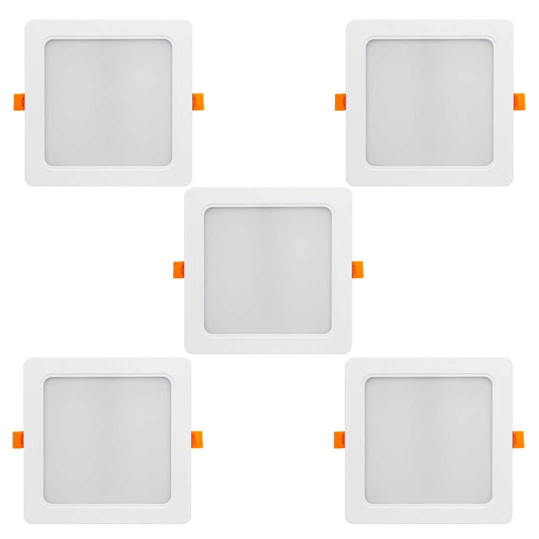 5x Maclean LED mennyezeti panel, süllyesztett SLIM, 18W, semleges fehér 4000K, 170*170*26mm, 1900lm, MCE374 S