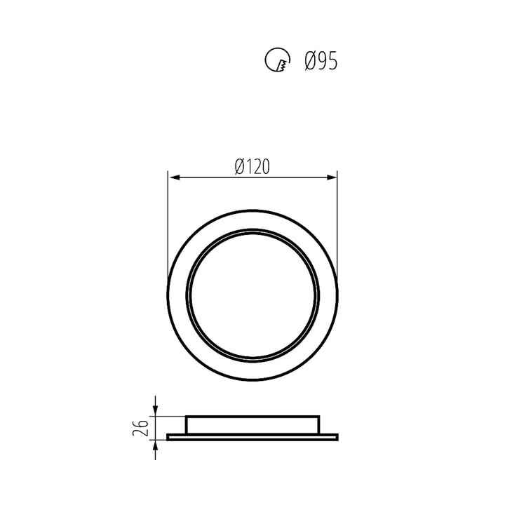 Maclean LED mennyezeti panel, süllyesztett SLIM, 9W, semleges fehér 4000K, 120*26mm, 900lm, MCE371 R + felszíni szerelési adapter MCE376 R