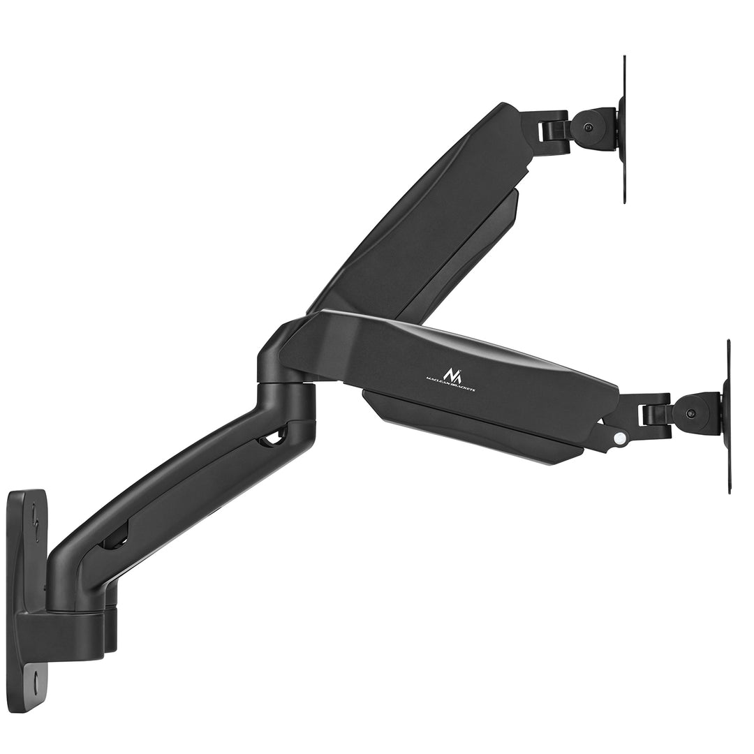 Fali tartó két Maclean monitorhoz, 17-32'', max. 9 kg, mechanikus rugó, MC-988