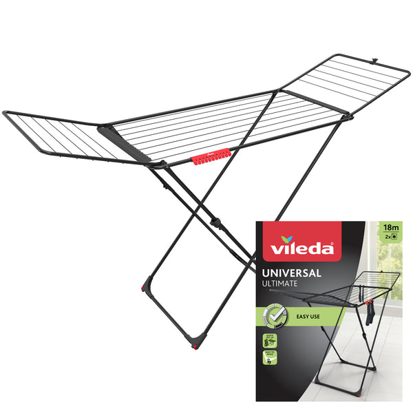 Vileda mosószárító, szárítási felület 18m, fekete, Universal Ultimate