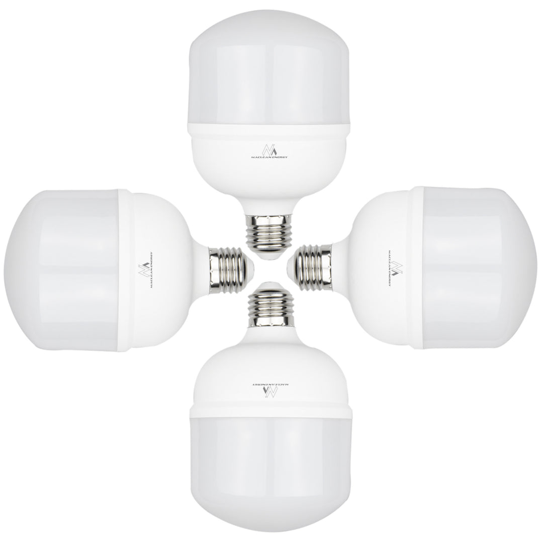 4x Maclean LED izzó, E27, 28W, 220-240V AC, hidegfehér, 6500K, 2940lm, MCE302 CW