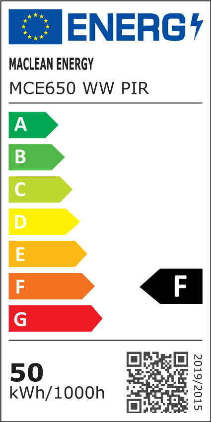 2x LED reflektor Maclean mozgásérzékelővel, vékony 50W, 4000lm, melegfehér (3000K), IP44, MCE650 WW PIR