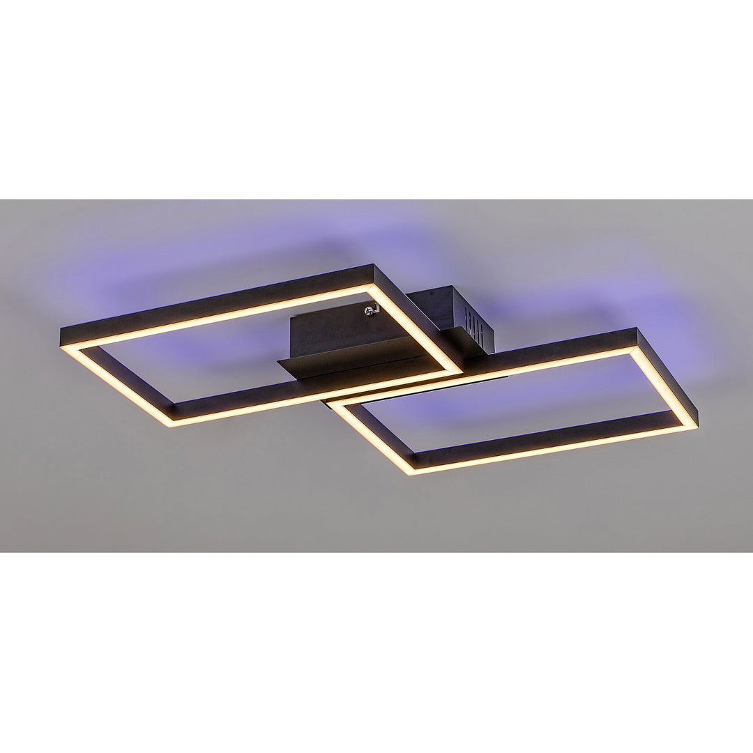 Rabalux, mennyezeti lámpa, LED 40W, fekete, távirányítóval, Ludano