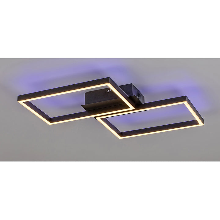 Rabalux, mennyezeti lámpa, LED 40W, fekete, távirányítóval, Ludano
