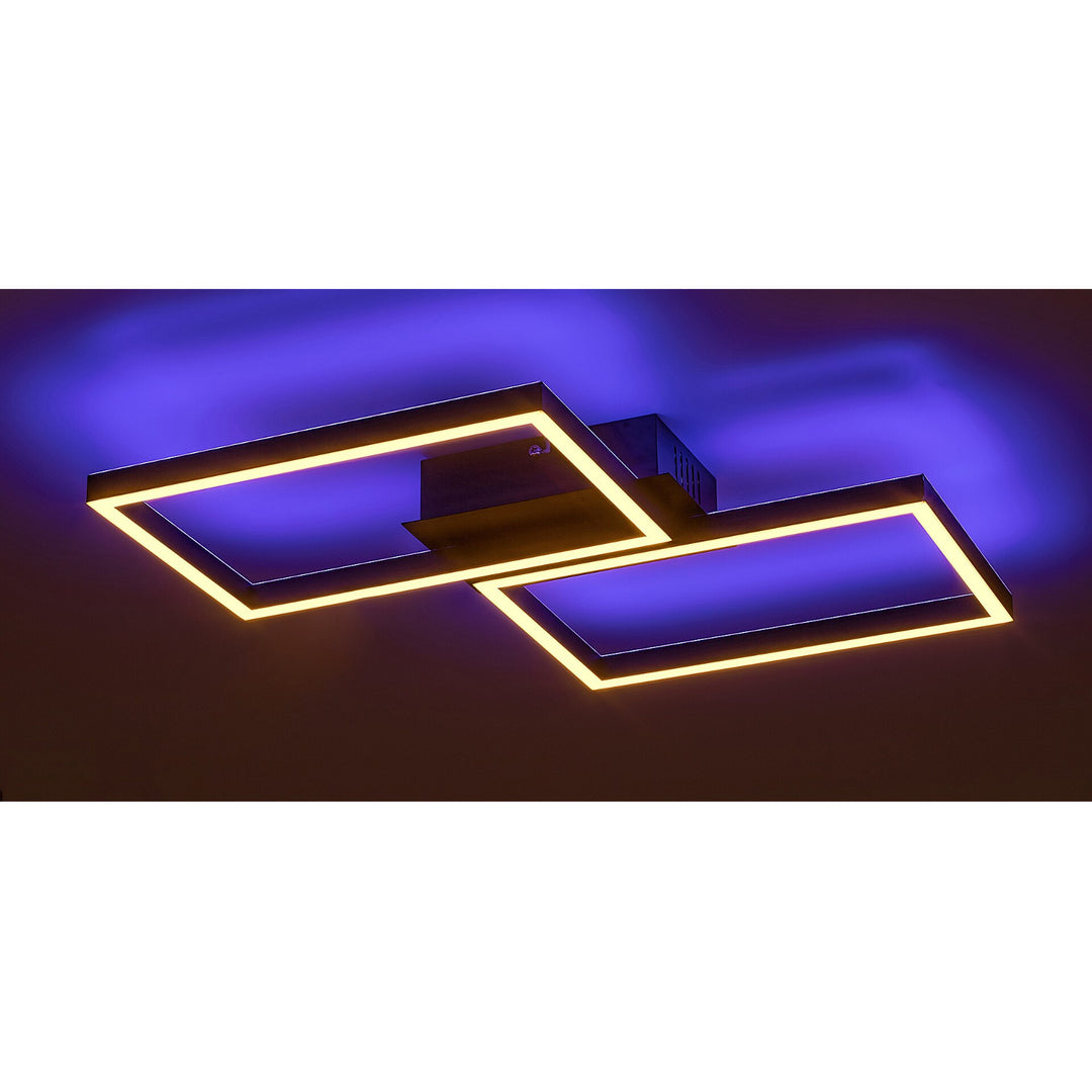 Rabalux, mennyezeti lámpa, LED 40W, fekete, távirányítóval, Ludano