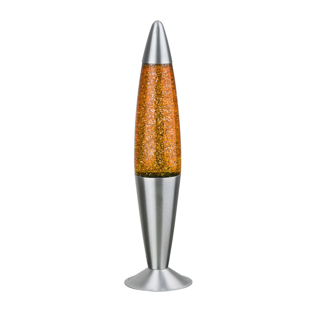 Rabalux lámpa, láva típusú, csillámmal, 25W, narancssárga, Glitter