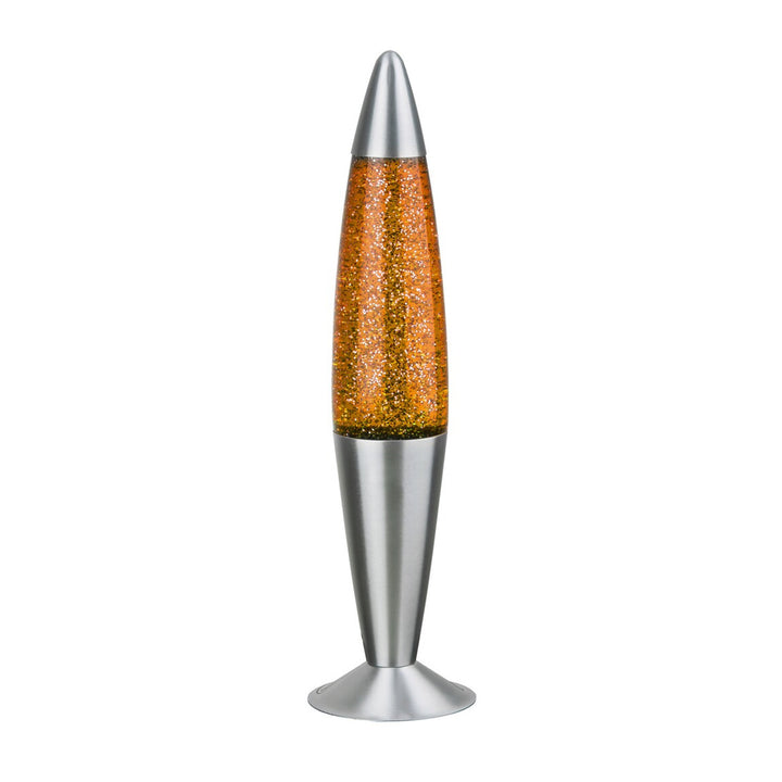 Rabalux lámpa, láva típusú, csillámmal, 25W, narancssárga, Glitter