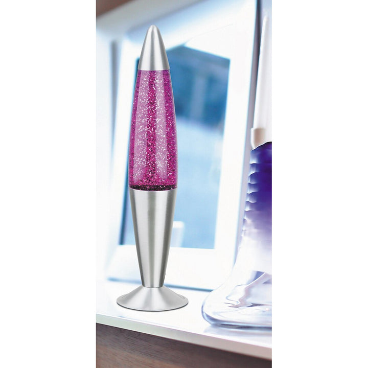 Rabalux lámpa, láva típusú, csillámmal, 25W, lila, Glitter