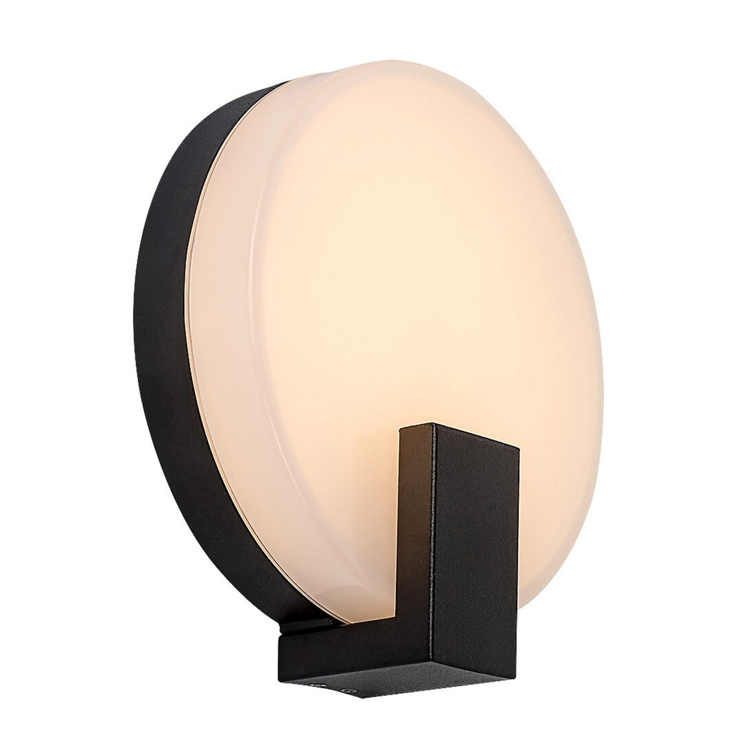 Rabalux fali lámpa, kültéri, kör alakú, IP44, 10W, fekete, Ciprus