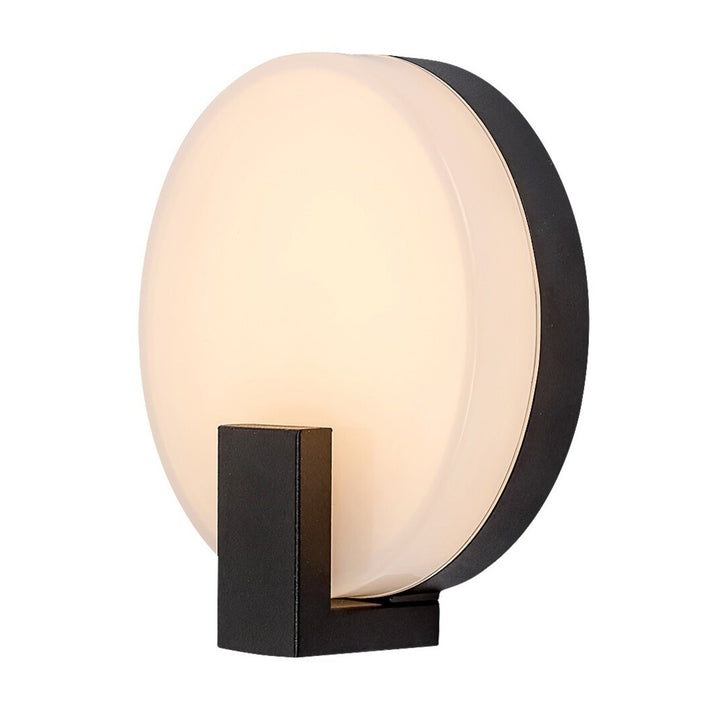 Rabalux fali lámpa, kültéri, kör alakú, IP44, 10W, fekete, Ciprus