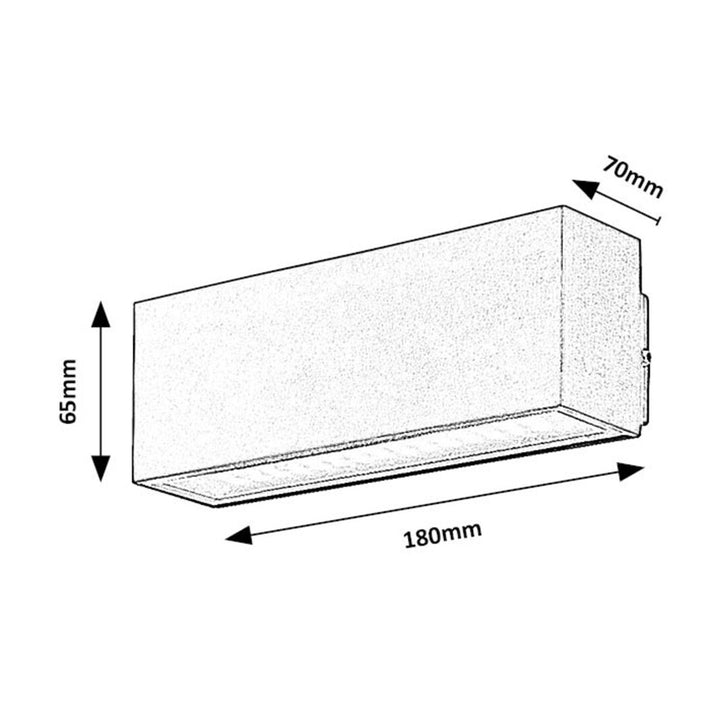 Rabalux, fali lámpa, kültéri, LED, 10W, IP54, Mataro, Mataro