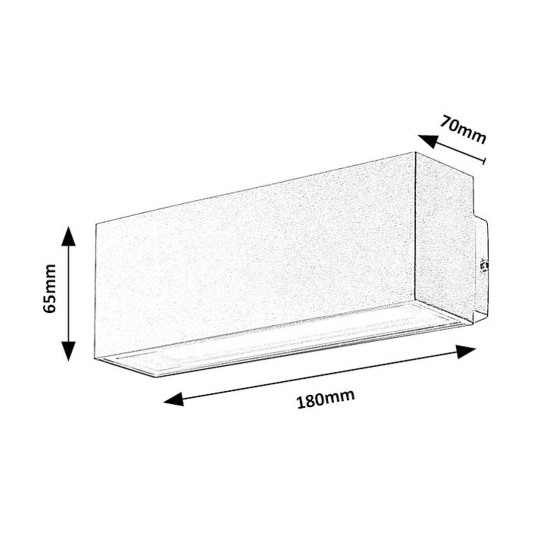 Rabalux, fali lámpa, kültéri, LED, 10W, IP54, Mataro, Mataro