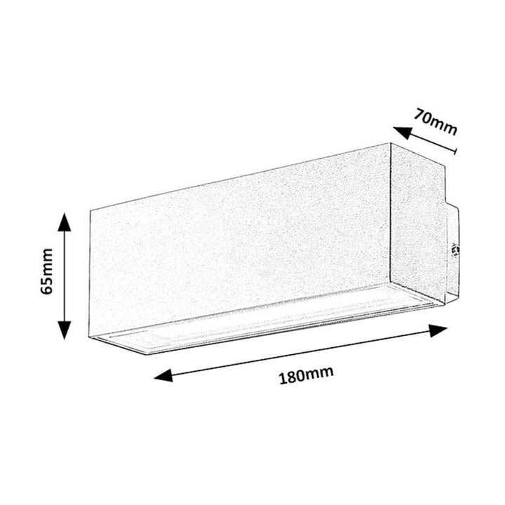 Rabalux, fali lámpa, kültéri, LED, 10W, IP54, Mataro, Mataro
