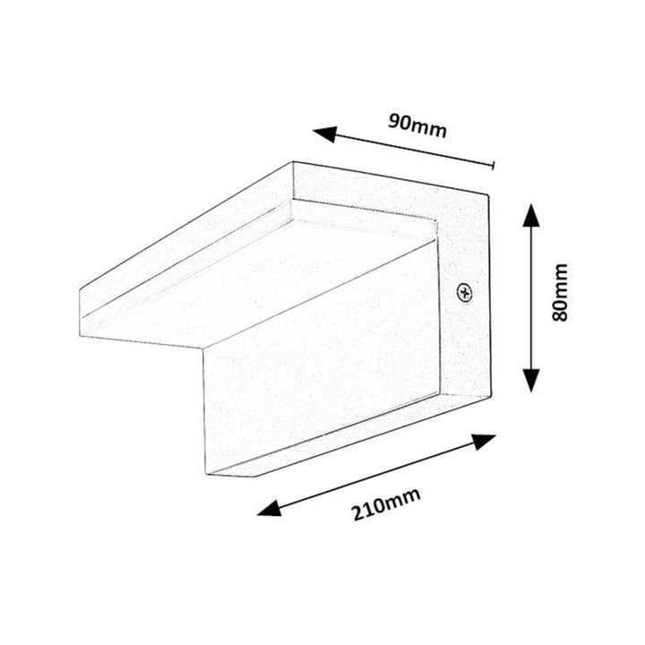 Rabalux, fali lámpa, kültéri, LED, 10W, IP54, fehér, Zaragoza
