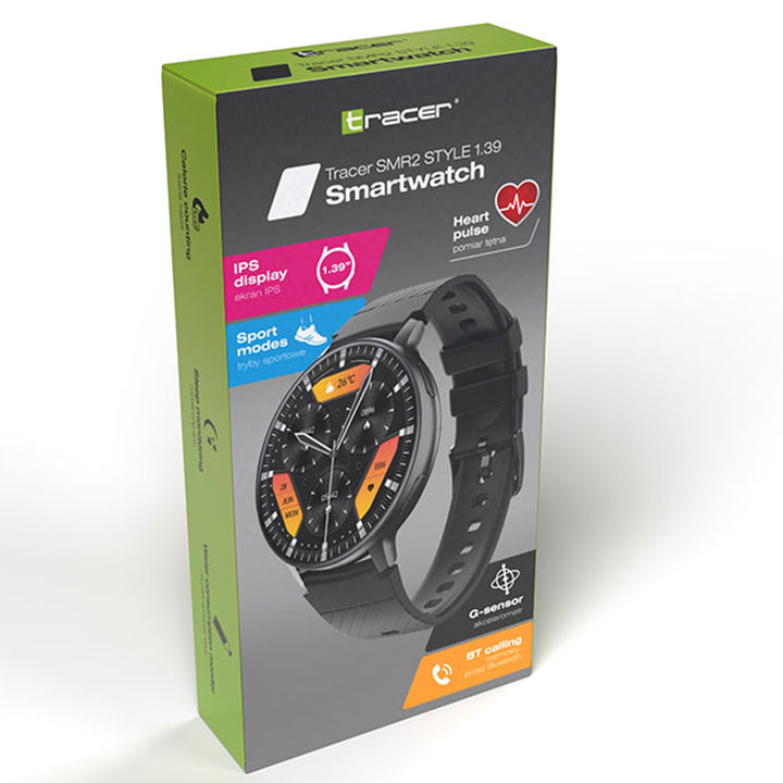 Smartwatch Tracer, Bluetooth 5.2BLE, IP67, 1.39'' IPS, SMR2 STYLE, SMR2 STYLE