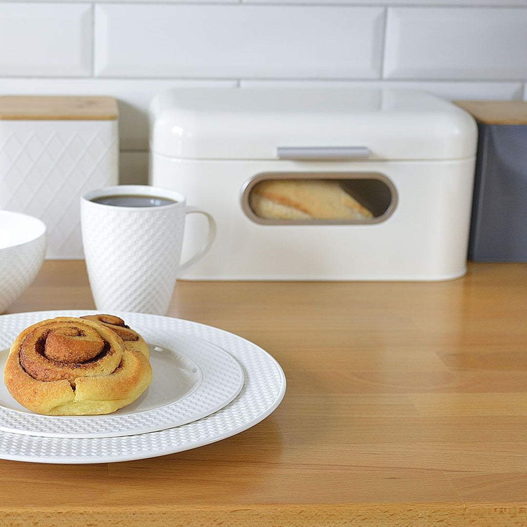 Ambition kenyérsütő, acél, fehér, üveggel, 30 cm, Nordic