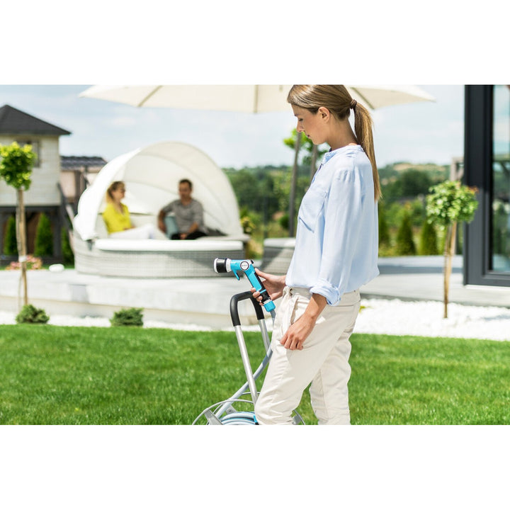 Cellfast kerti szett, kocsi, 20m 3/4 tömlő, locsoló, szerelvények, EXPLORER