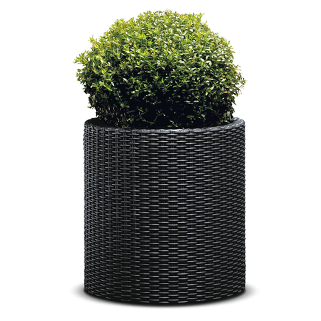 Keter virágcserép, kerek, átmérő 36 cm, antracit, Cylinder Planter M