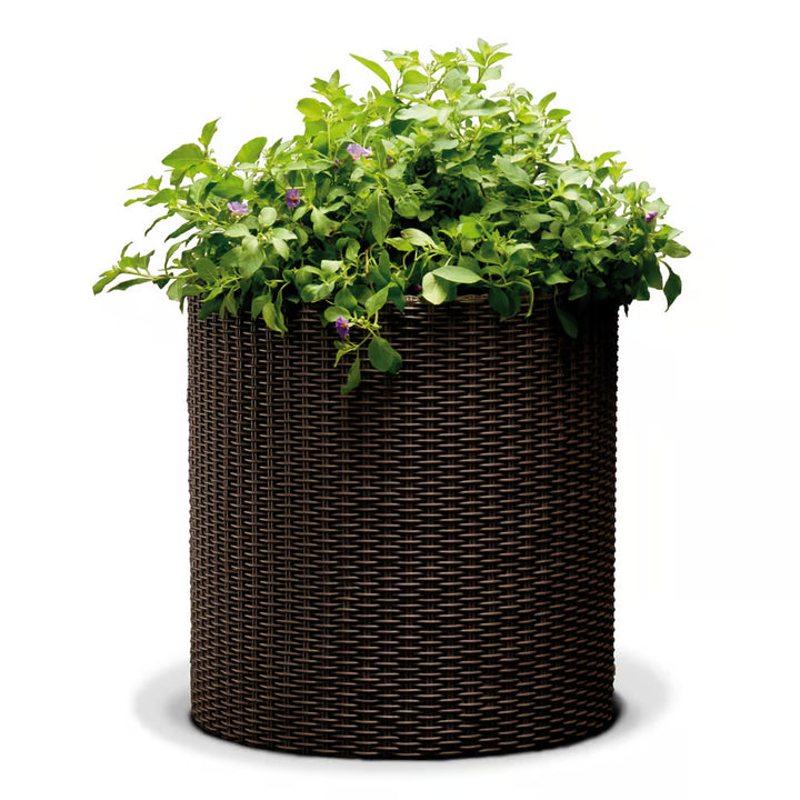Keter virágcserép, kerek, átmérő 36 cm, bronz, Cylinder Planter M