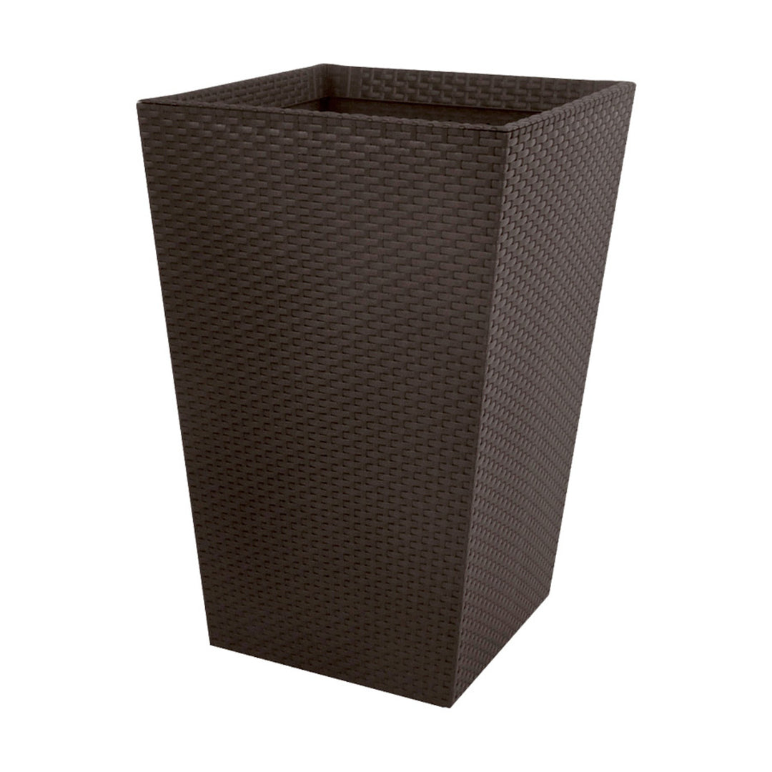 Keter virágcserép, téglalap alakú, magasság 57 cm, barna, Rattan növénytartó M