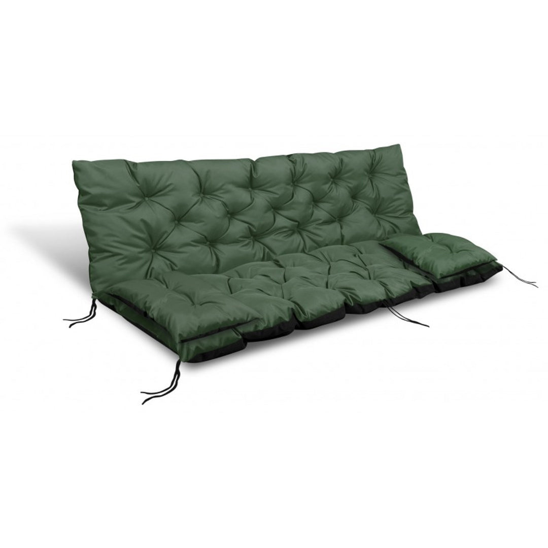 Zöld kerti szett 150x60x50cm + 2 párna 42 x 42cm
