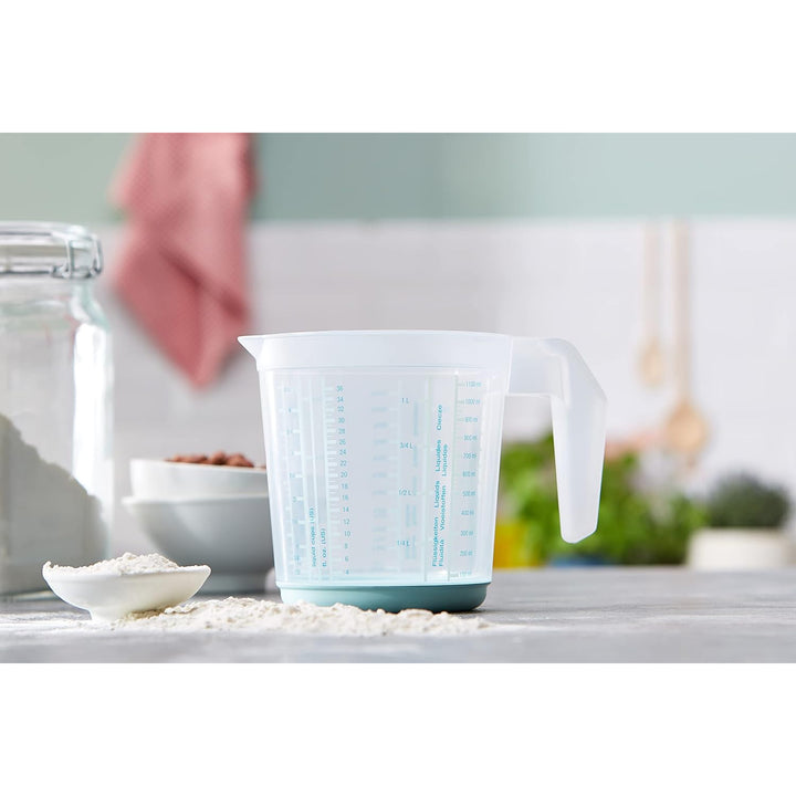 Keeeper mérőedény, csúszásmentes, fogantyúval, 1l, akvamarin, Masimmo