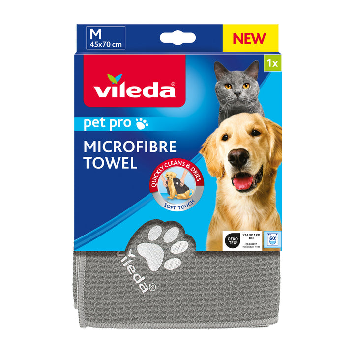 Vileda kisállat törülköző, mikroszálas, M méret, Pet Pro