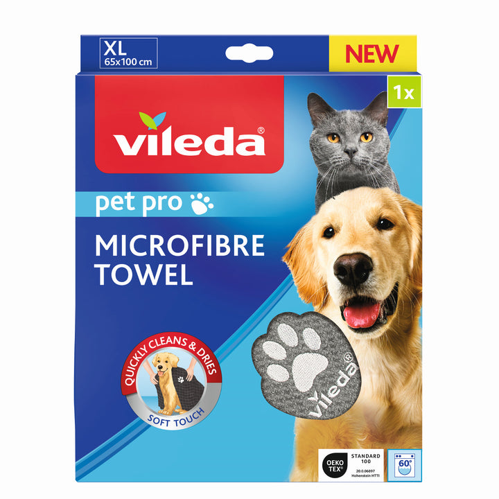 Vileda kisállat törölköző, mikroszálas, XL méret, Pet Pro