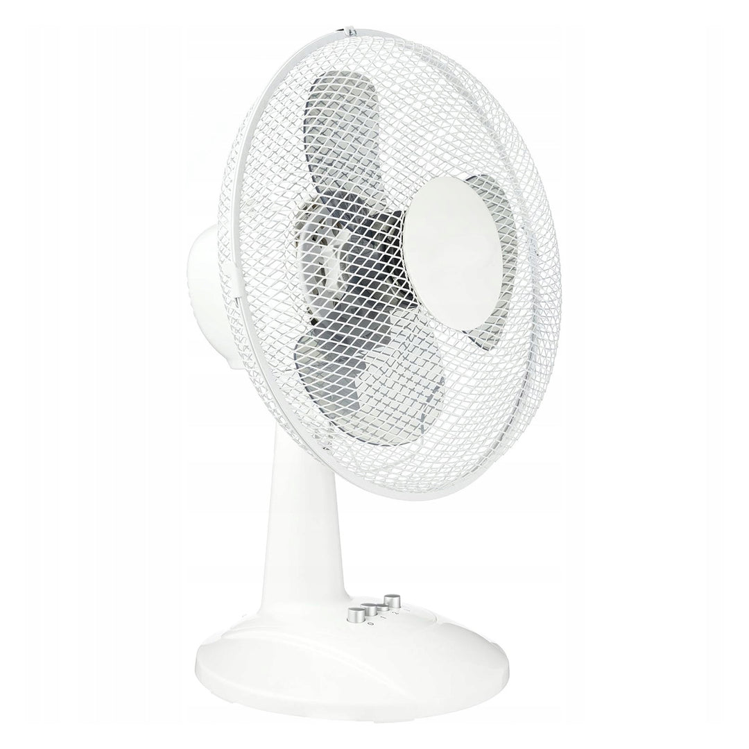 LTC asztali ventilátor, oszcilláló, állítható szögű, 38W, fehér, LXWT20