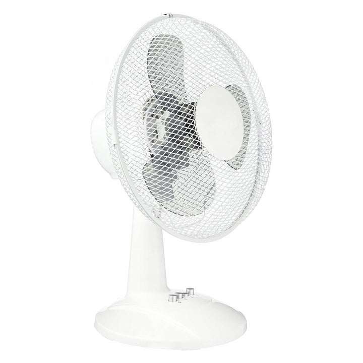LTC asztali ventilátor, oszcilláló, állítható szögű, 38W, fehér, LXWT20
