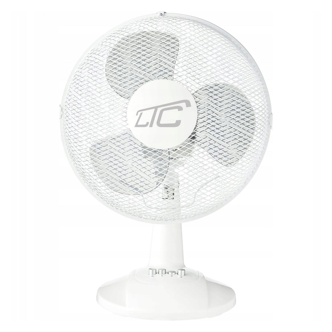 LTC asztali ventilátor, oszcilláló, állítható szögű, 38W, fehér, LXWT20