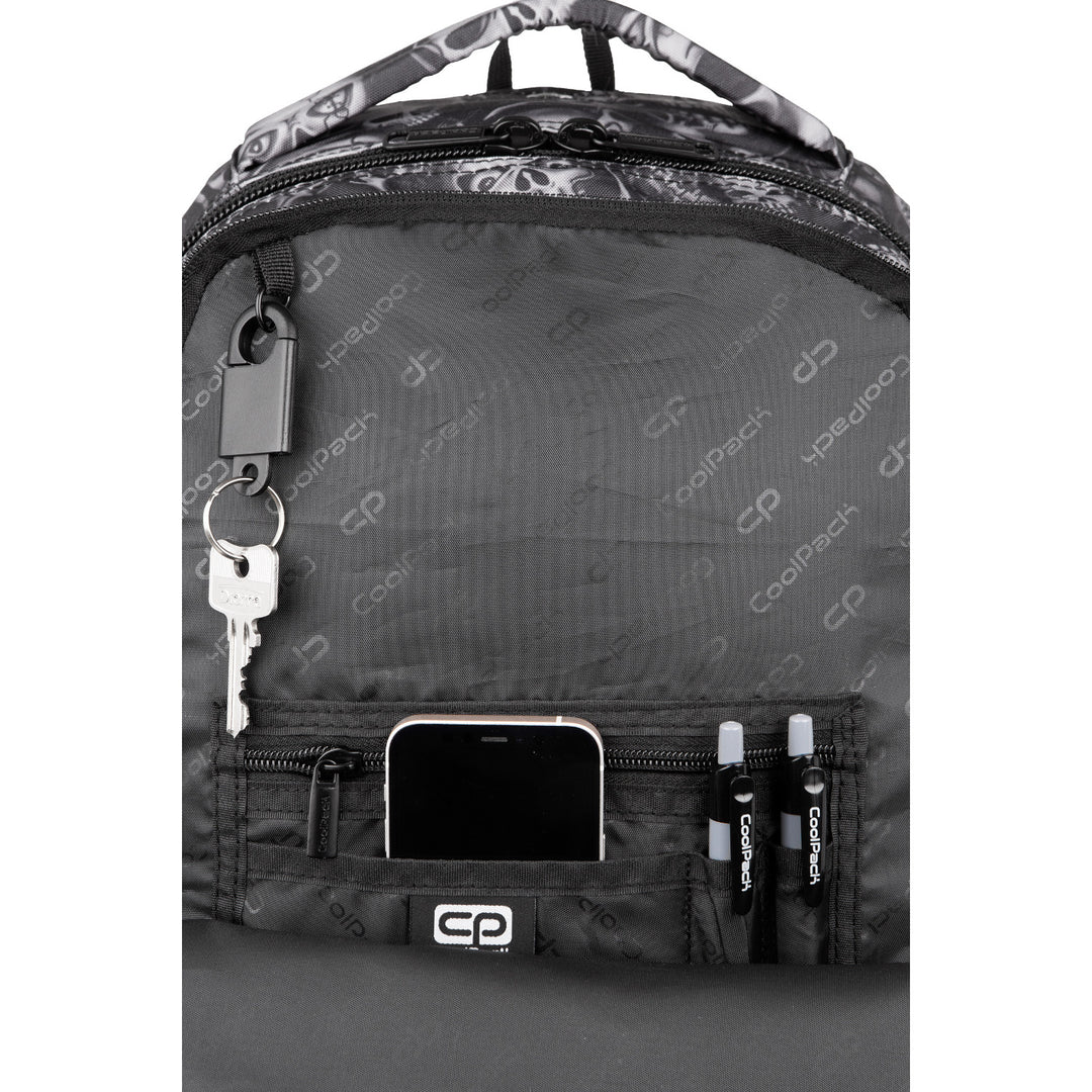 CoolPack Skulls ifjúsági hátizsák, tágas, kényelmes F024721