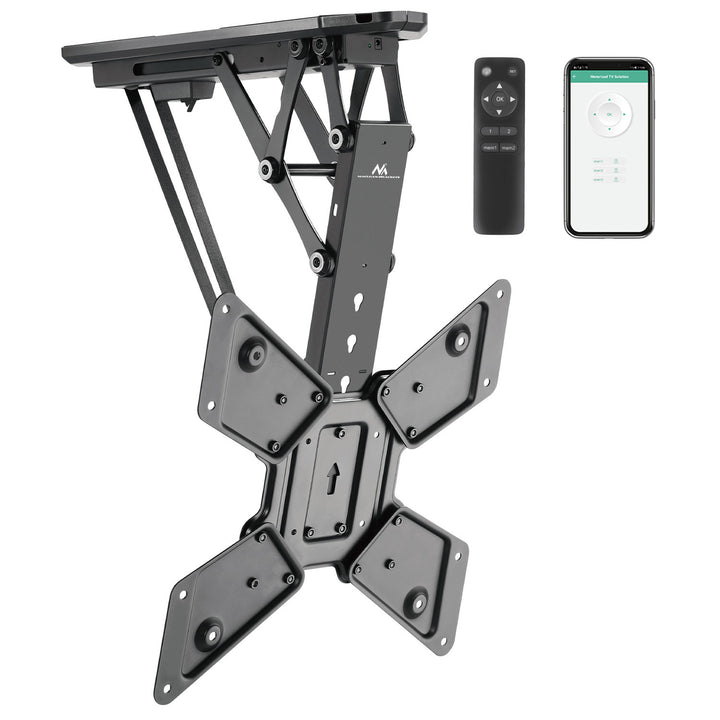 Maclean elektromos mennyezeti tartó TV-hez, TUYA tartó, max VESA 600x400, távirányító, 23"-55", 30kg, MC-492