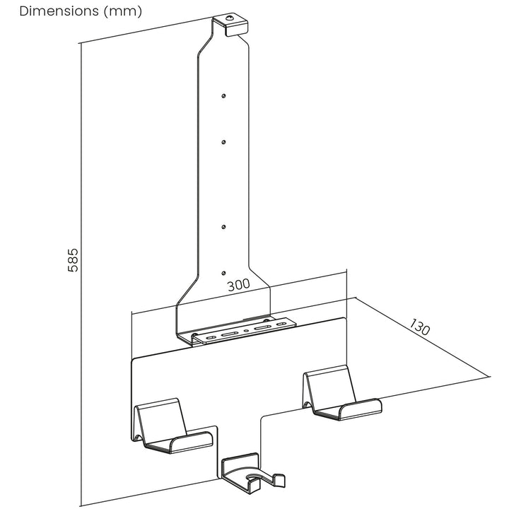 Falra szerelhető állvány fehér színben Playstation 5 konzolhoz, 10kg max, NanoRS RS181