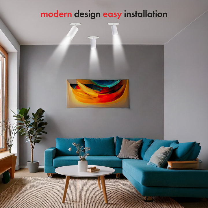 Maclean rejtett lámpatest / cső, spot, kerek, alumínium, GU10, 55x100mm, fehér, MCE364 W