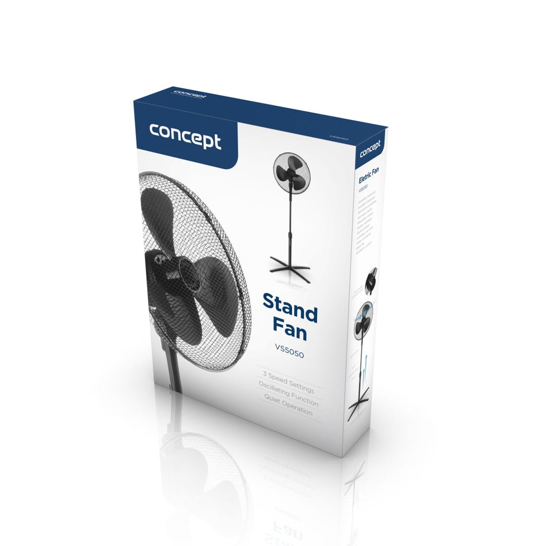 Concept ventilátor, álló ventilátor, 40W, 3 sebességfokozat, fekete, VS5050