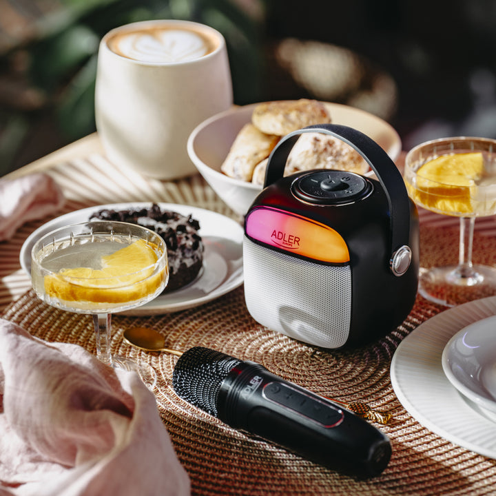 Vezeték nélküli hangszóró Adler, mikrofonnal, karaoke, Bluetooth, AD 1199 B