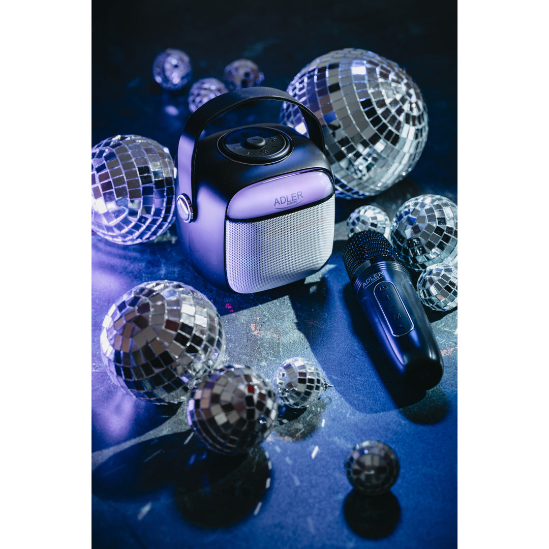 Vezeték nélküli hangszóró Adler, mikrofonnal, karaoke, Bluetooth, AD 1199 B