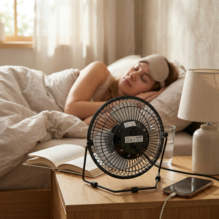 Mesko asztali ventilátor, 15 cm átmérőjű, USB-ről táplált, függőleges oszcillációval, MS 7322