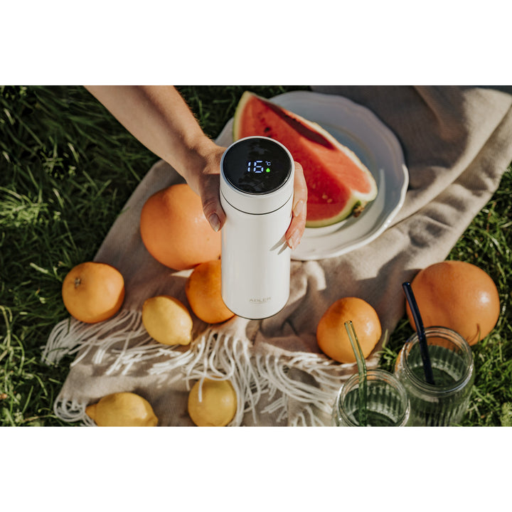 Adler termosz, LED érintőképernyő, 473 ml űrtartalom, fehér, AD 4506