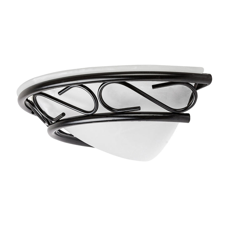 Rabalux Athen E14 félpofon 1x60W fekete matt fém üveg 300mm