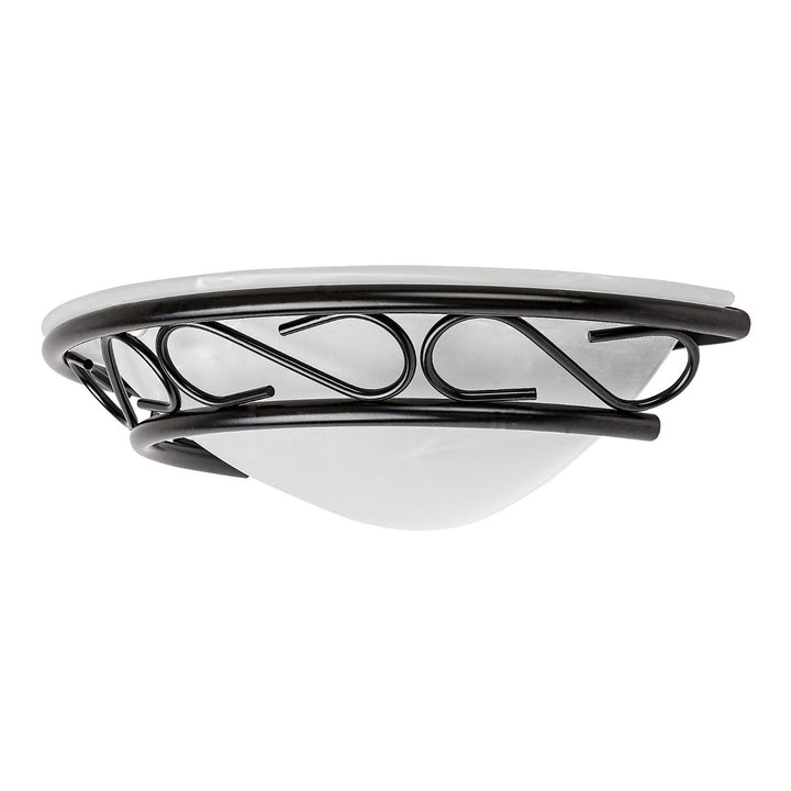 Rabalux Athen E14 félpofon 1x60W fekete matt fém üveg 300mm