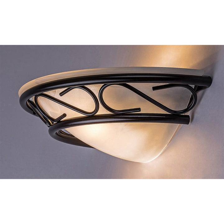 Rabalux Athen E14 félpofon 1x60W fekete matt fém üveg 300mm