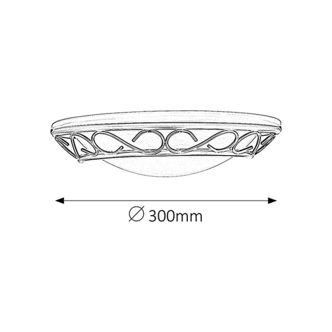 Rabalux Athen E14 félpofon 1x60W fekete matt fém üveg 300mm