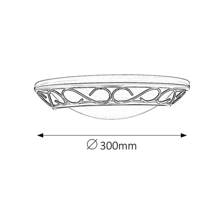Rabalux Athen E14 félpofon 1x60W fekete matt fém üveg 300mm