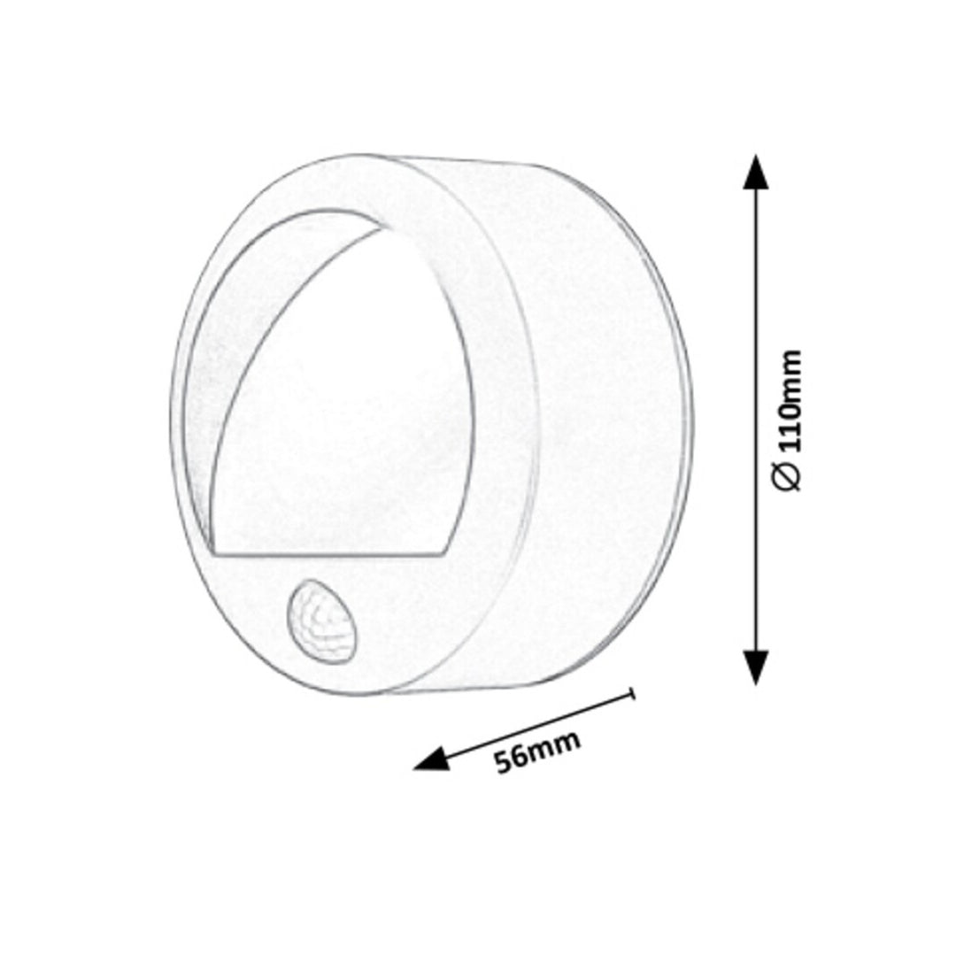 Rabalux kültéri lámpa, 1,5W LED, IP44, fekete, Amarillo