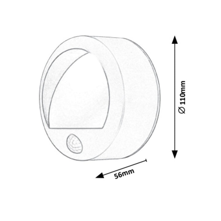 Rabalux kültéri lámpa, 1,5W LED, IP44, fekete, Amarillo
