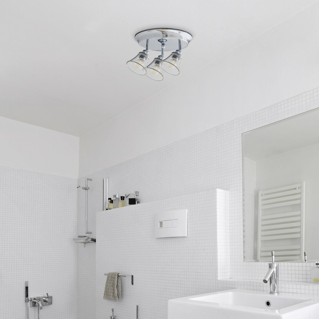 Rabalux mennyezeti lámpa, fürdőszoba, IP44, 3 foglalat E14, max 40W, króm, Antoine