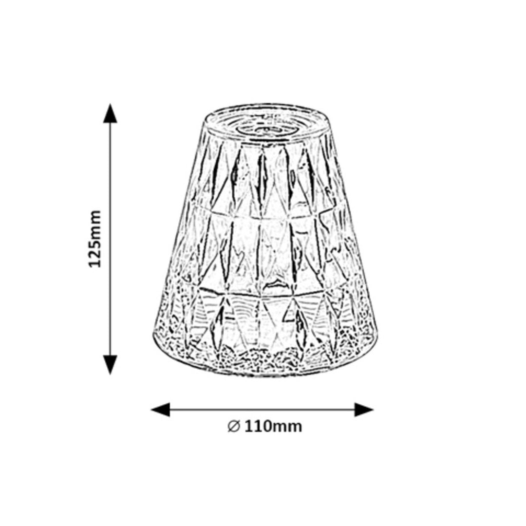 Rabaux dekoratív asztali lámpa, 2W LED, RGB, Siggy