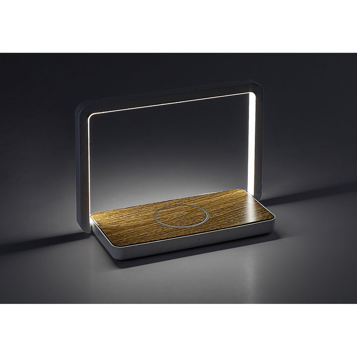 Rabalux asztali lámpa, 4W LED, QI induktív töltő, Buldus